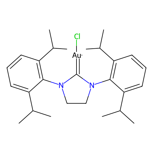 chloro{1,3-bis[2,6-di-i-propylphenyl]-4,5-dihydroimidazol-2-ylidene}gold(i) (c09-0815-248)