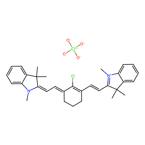 2-(2-[2-chloro-3-([1,3-dihydro-1,3,3-trimethyl-2h-indol-2-ylidene] ethylidene)-1-cyclohexen-1-yl]ethenyl)-1,3,3-trimethylindolium perchlorate