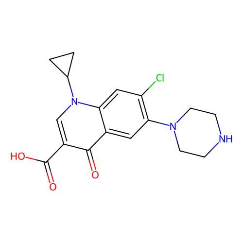 7-chloro-1-cyclopropyl-4-oxo-6-(piperazin-1-yl)-1,4-dihydroquinoline-3-carboxylic acid