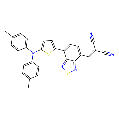 2-((7-(5-(di-p-tolylamino)thiophen-2-yl)benzo[c ][1,2,5]thiadiazol-4-yl)methylene)malononitrile