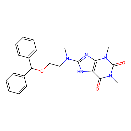 8-[2-(diphenylmethoxy)-n-methylethylamino]-1,3-dimethylxanthine