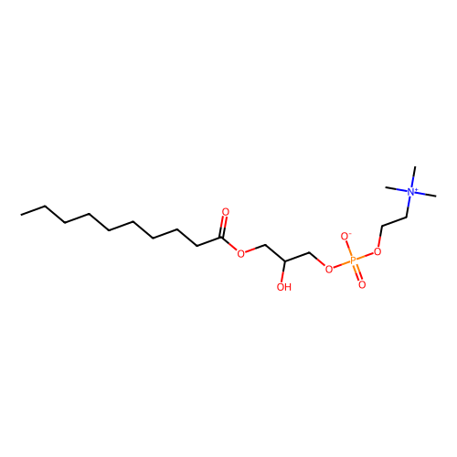 1-decanoyl-2-hydroxy-sn-glycero-3-phosphocholine (c09-0866-955)