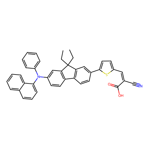 (e)-3-(5-(2-(n-(naphthalen-5-yl)-n-phenylamino)-9,9-diethyl-9h-fluoren-7-yl)thiophen-2-yl)-2-cyanoacrylic acid