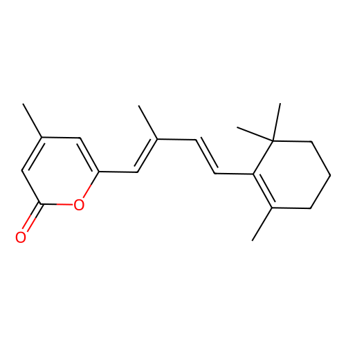 (e,e)-4-methyl-6-[2-methyl-4-(2,6,6-trimethyl-1-cyclohexen--yl)-1,3-butadienyl]-2h-pyran-2-one