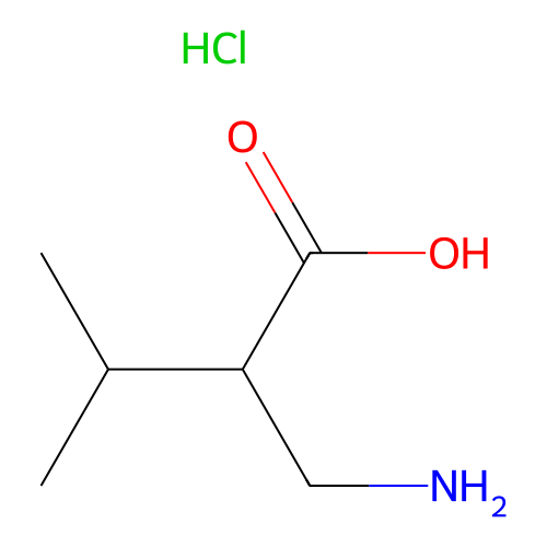 (r)-2-(aminomethyl)-3-methylbutyric acid hydrochloride (c09-0922-683)