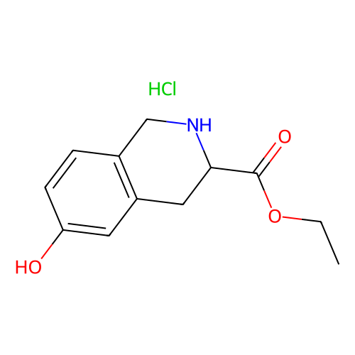 3-isoquinolinecarboxylic acid, 1,2,3,4-tetrahydro-6-hydroxy-, ethyl ester, hydrochloride (1:1)