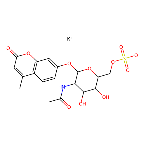 4-methylumbelliferyl 6-sulfo-2-acetamido-2-deoxy-α-d-glucopyranoside potassium salt