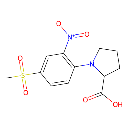 1-[4-(methylsulfonyl)-2-nitrophenyl]pyrrolidine-2-carboxylic acid