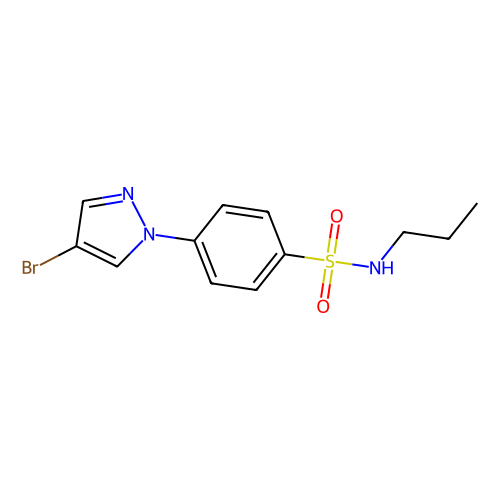 n-propyl 4-(4-bromopyrazol-1-yl)benzenesulfonamide (c09-0980-982)