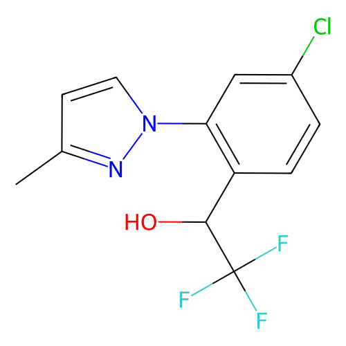 (1r)-1-[4-chloro-2-(3-methyl-1h-pyrazol-1-yl)phenyl]-2,2,2-trifluoroethan-1-ol (c09-1024-604)