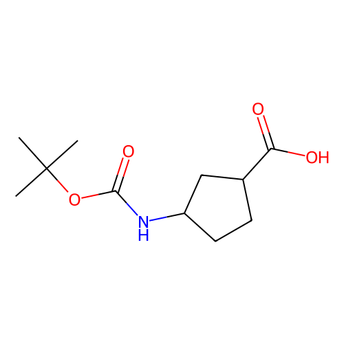 (1s,3r)-3-(tert-butoxycarbonylamino)cyclopentanecarboxylic acid (c09-1035-843)