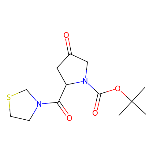(2s)-4-oxo-2-(3-thiazolidinylcarbonyl)-1-pyrrolidinecarboxylic acid tert-butyl ester (c09-1040-690)