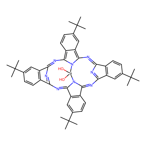 silicon 2,9,16,23-tetra-tert-butyl-29h,31h-phthalocyanine dihydroxide (c09-1046-544)