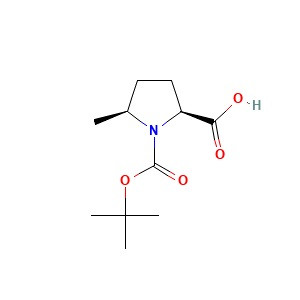(2s,5s)-1-(tert-butoxycarbonyl)-5-methylpyrrolidine-2-carboxylic acid (c09-1047-812)