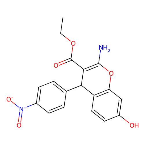 ethyl 2-amino-7-hydroxy-4-(4-nitrophenyl)-4h-chromene-3-carboxylate (c09-1084-937)