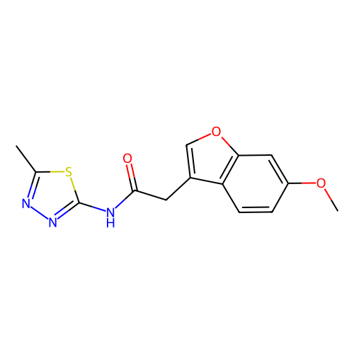 2-(6-methoxybenzofuran-3-yl)-n-(5-methyl-1,3,4-thiadiazol-2-yl)acetamide (c09-1089-123)