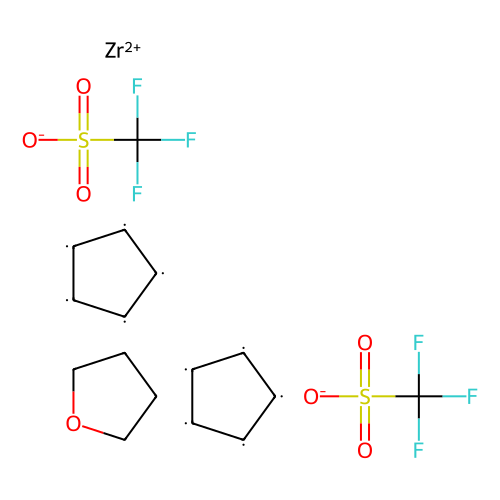 zirconocene bis(trifluoromethanesulfonate) tetrahydrofuran adduct (c09-1093-676)