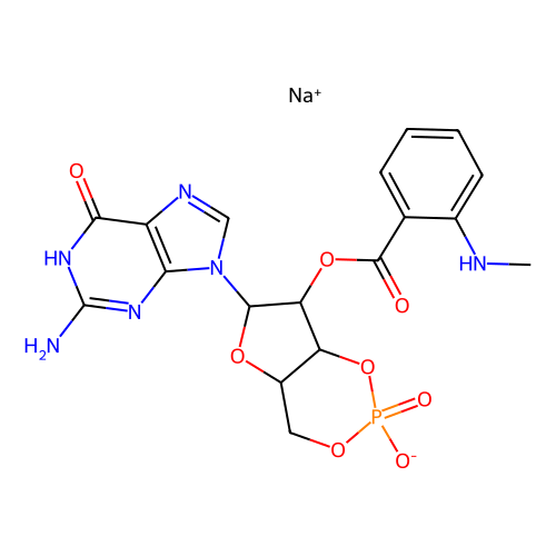 2′-o-(n′-methylanthraniloyl)guanosine-3′,5′-cyclic monophosphate sodium salt