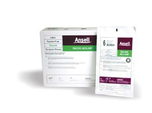 ansell encore acclaim powder free latex surgical gloves 10108488