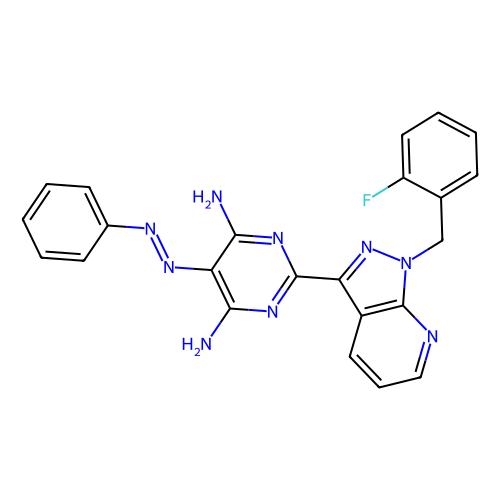 4,​6-​pyrimidinediamine, 2-​[1-​[(2-​fluorophenyl)​methyl]​-​1h-​pyrazolo[3,​4-​b]​pyridin-​3-​yl]​-​5-​(2-​phenyldiazenyl)​-