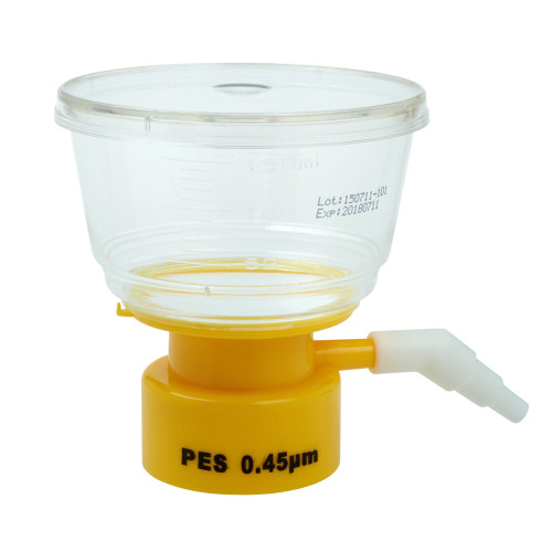 150ml bottle top filter, pes filter material, 0.45Î¼m, 50mm, sterile