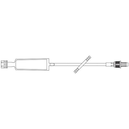 extension set, 0.2 micron filter, male luer lock adapter with retractable collar, 3.9 ml, 9.5" lengt