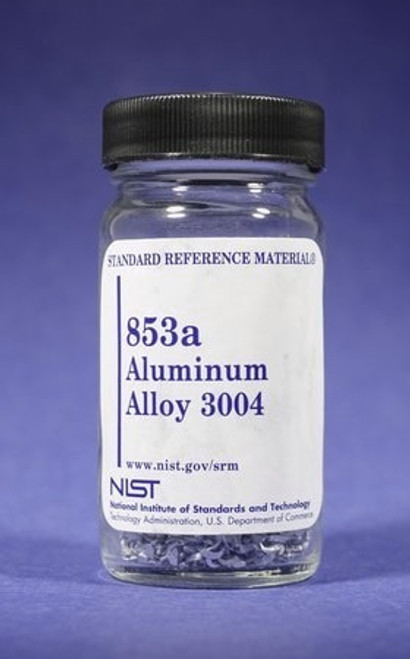 Aluminum Alloy 3004 SRM 853A vial � certified standard for chemical analysis
