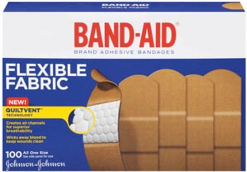 j j band aid flexible fabric adhesive bandages 10192574