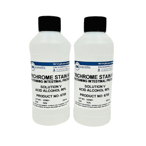 Trichrome Stain Kit with PVA Fixative - Solution V - Acid Alcohol 90% (2 x 250mL)