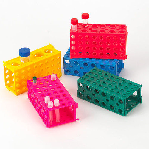 tuffblok tube rack 4 way pp link together green 5 pack