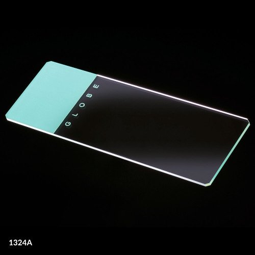 microscope slides glass 25 x 75mm 90 ground edges with safety corners blue frosted 72 box 20 boxes case 10 gross