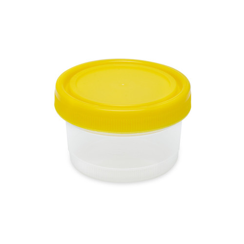 container histology 500ml 16oz pp graduated with separate yellow screwcap
