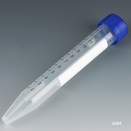 centrifuge tube 15ml attached blue flat top screw cap pp printed graduations sterile 25 bag 20 bags unit