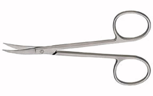 Walker Iris Scissors, Curved To Side, Length: 4.5