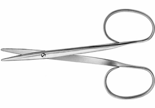 Strabismus Scissors, Ribbon Style Ring Handle, Curved, Length: 4