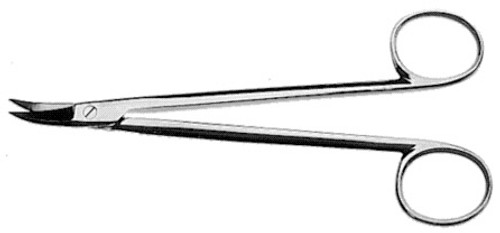 Quimby Gum Scissors, Sharp, Strongly Curved, Length: 5.125