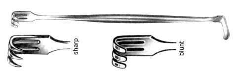 Mathieu Retractor, Double End, Blunt, Length: 6.5