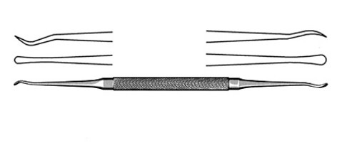 Kleinert-Kutz Elevator & Dissector, Double-Ended, 2 MM And 3 MM Wide Sharp Round Blades, Length: 5