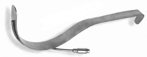 Deaver Retractor, With Fiber Optic Light, Flat Handle, Standard Pattern, Width: 25, Length: 13