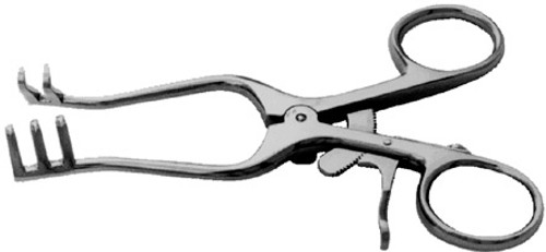 Weitlaner Retractor, Blunt Prongs, 2X3, Length: 4.25