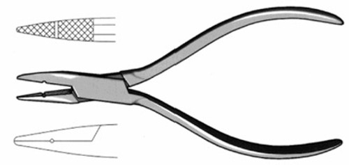 Needle Nose Pliers Serrated 5 1/2", With Slotted Grove