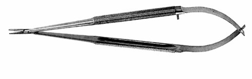 Barraquer Micro Needle Holder, Round Handles, Straight Jaw, With Out Lock, Length: 5