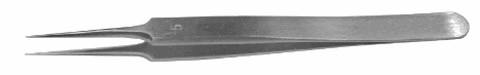 Jeweler Forceps, Non-Magnetic Stainless Steel, Style 5, Micro-Fine, 4-3/8" (11.2 Cm)