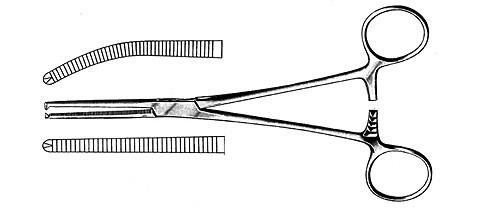 Roch- Ochs Forceps 1X2 Teeth Curved 10-1/2"