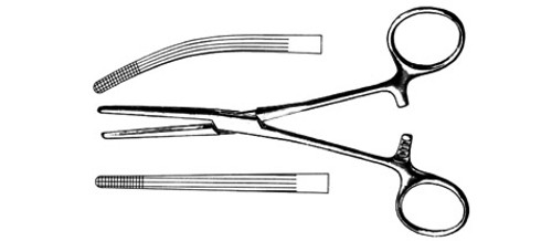 Rochester-Carmalt Forceps, Curved, Length: 6.25