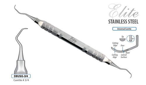 Curette Elite Silver Gracey Rigid # 3/4