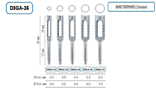 Bone Trephine Serrated 5.50-6.00MM