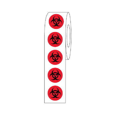 label rolls cryo 9 5mm biohazard dots