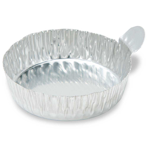 aluminum weigh dish 127mm od 200ml crimped side and curled lip