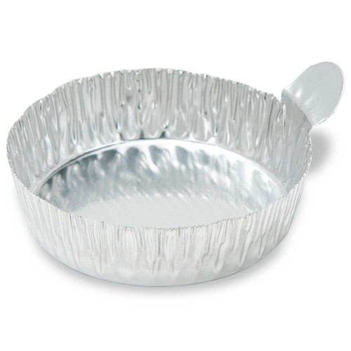 aluminum weigh dish 70mm od 75ml crimped side and curled lip